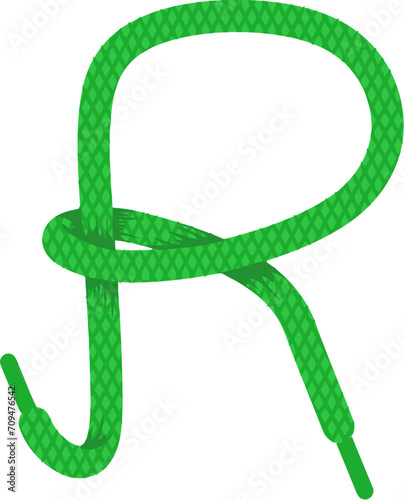 Shoelace Knot Letter R