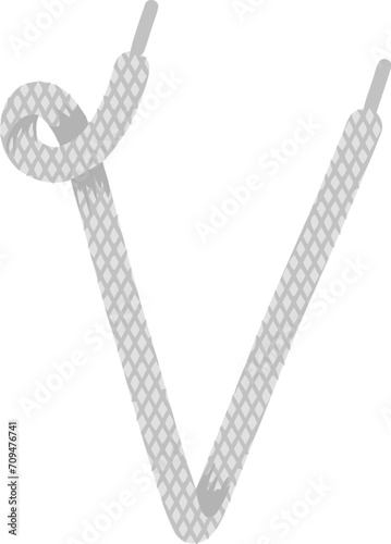 Shoelace Knot Letter V