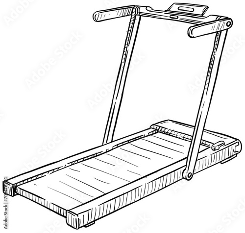 treadmills handdrawn illustration