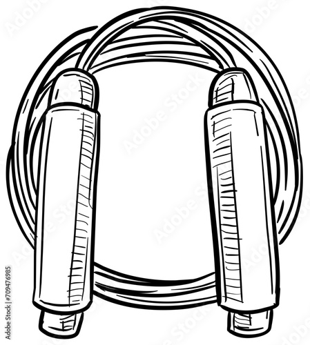 jumping rope handdrawn illustration