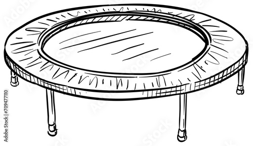 trampoline handdrawn illustration