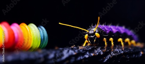 A wasp is seen on a piece of wood, captured in detailed macro photography.