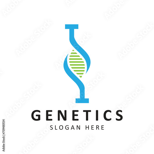 Creative DNA Logo Template. Suitable for the fields of science, technology,various medical and research companies