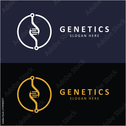 Creative DNA Logo Template. Suitable for the fields of science, technology,various medical and research companies