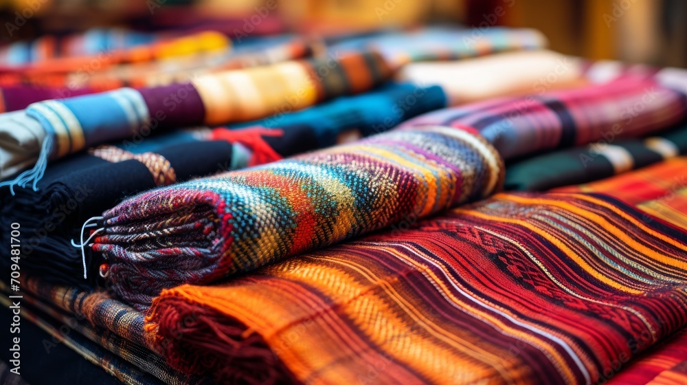 Textile weaving showcasing traditional patterns and colors, reflecting cultural heritage. Textile weaving showcasing traditional patterns and colors, reflecting cultural heritage.