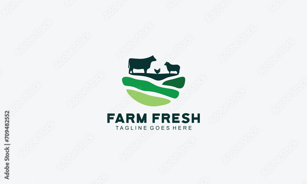 agriculture and natural farm logo design vector template agriculture and natural farm logo design vector template