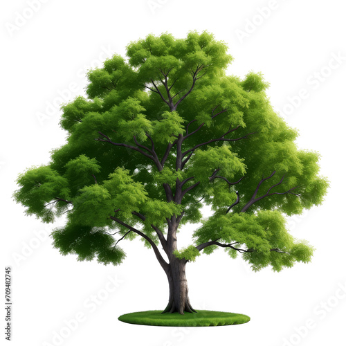 Green tree isolate on transparent background. 