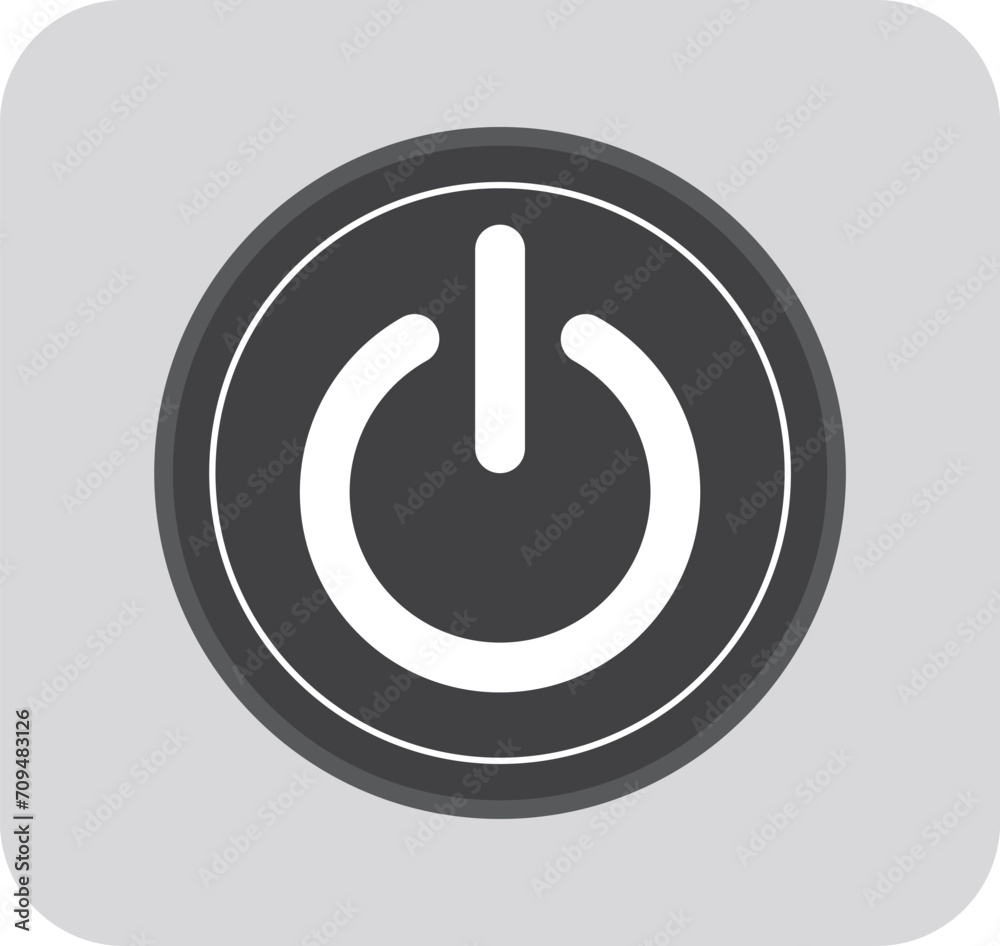 power icon on button power icon on button