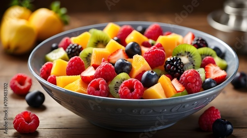 fruit salad in a bowl A bowl of fresh fruit salad