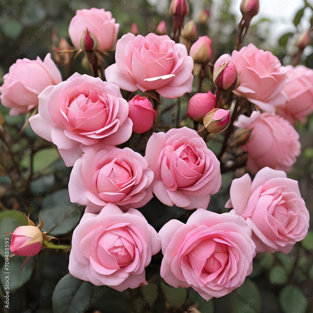 Fototapeta premium pink roses bouquet