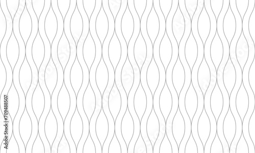 Grey outline ogee seamless pattern. Vector Repeating Texture. photo