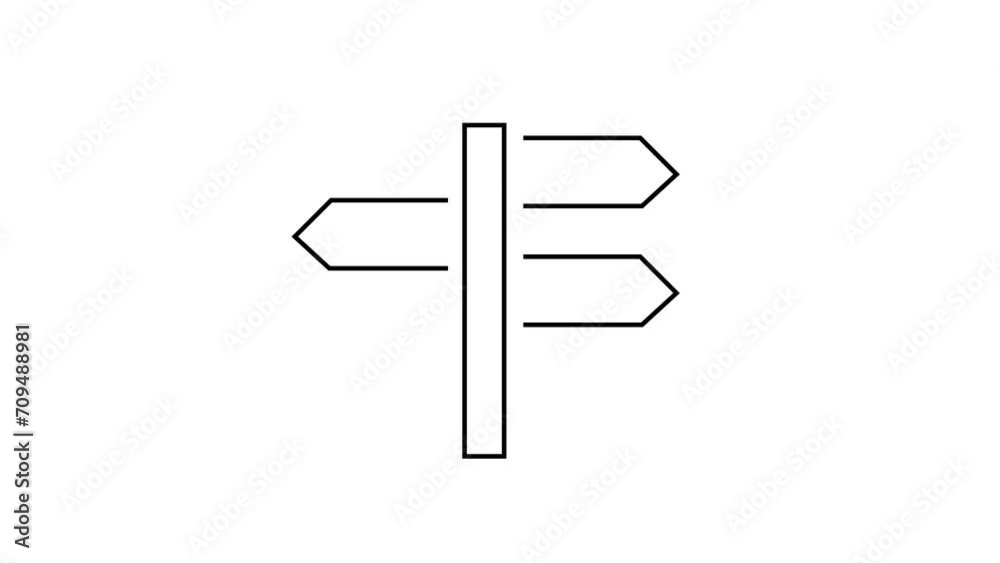direction. side. road. vector. black lines. on a white background. direction. side. road. vector. black lines. on a white background.