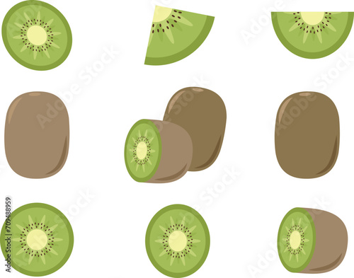 キウイのイラストセット