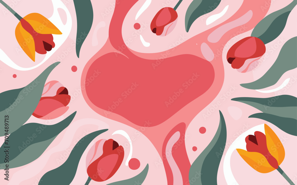 Abstract background poster. Good for fashion fabrics, postcards, email header, wallpaper, banner, events, covers, advertising, and more. Valentine's day, women's day, mother's day background.