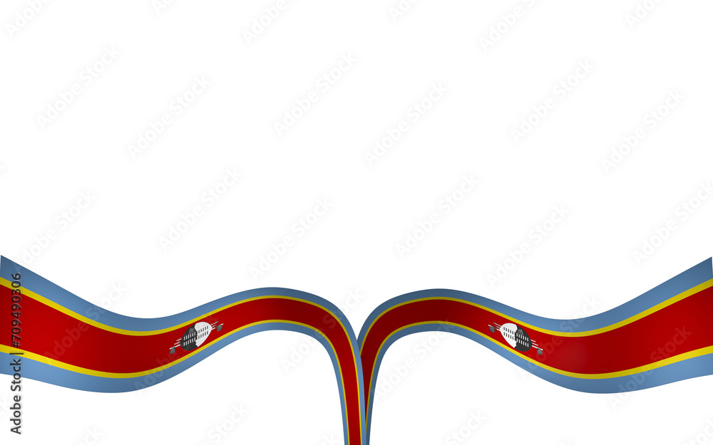 Eswatini flag element design national independence day banner ribbon png
