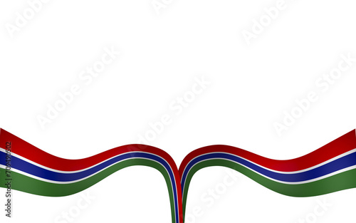 The Gambia flag element design national independence day banner ribbon png 