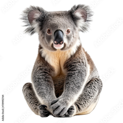 Koala isolated white background