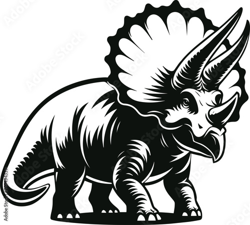 Triceratops Dinosaur vector illustration