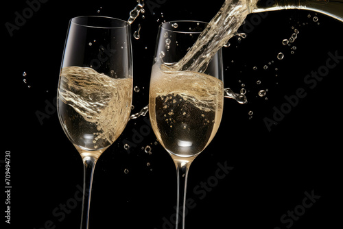 Gold background alcohol drink beverage champagne holiday liquid wine festive party celebrate