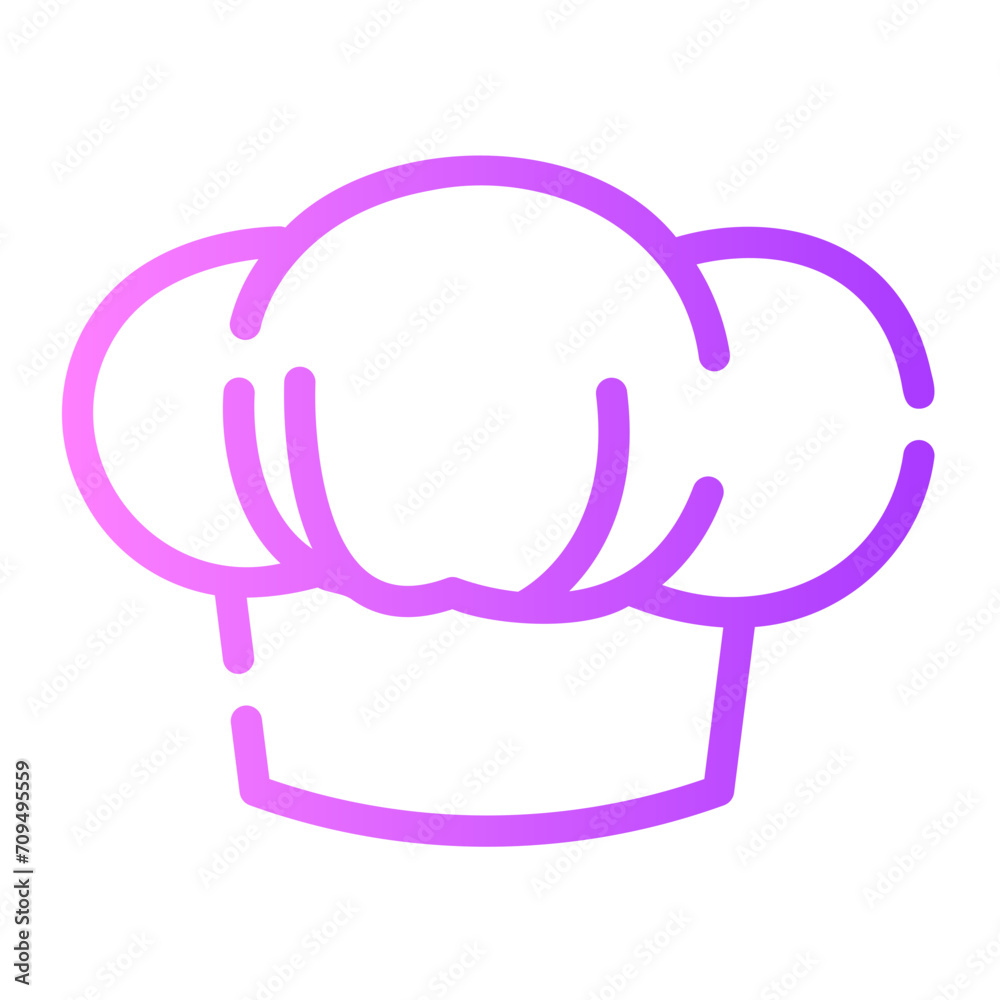 chef hat Line Gradient Icon chef hat Line Gradient Icon