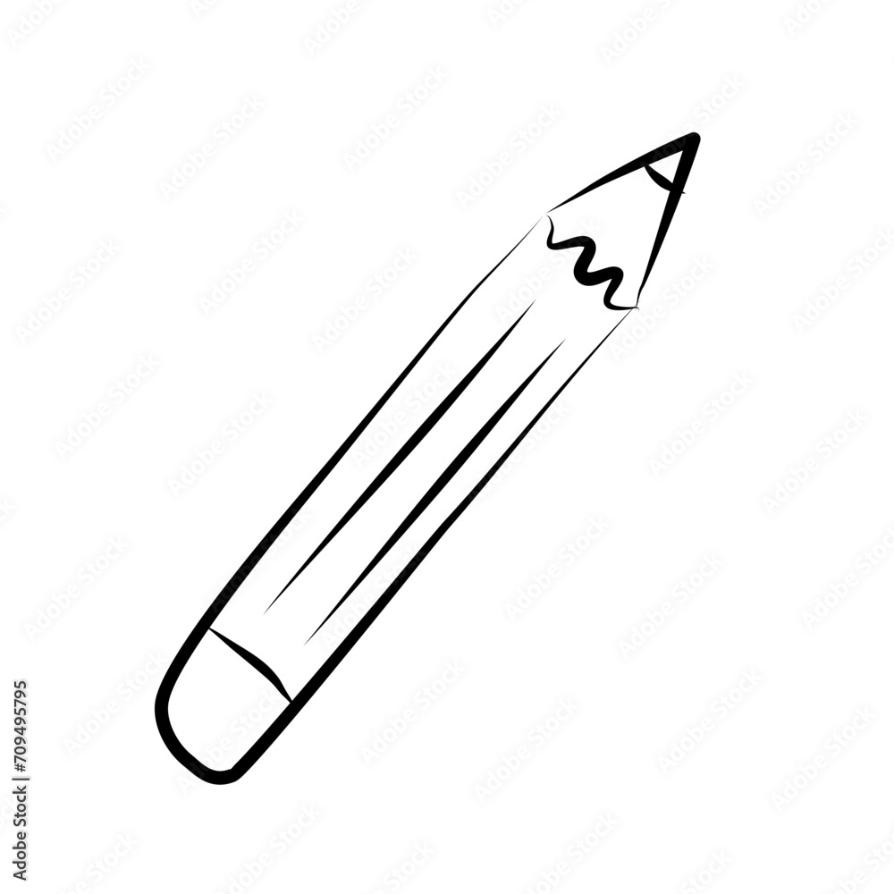 Pencil doodle line art