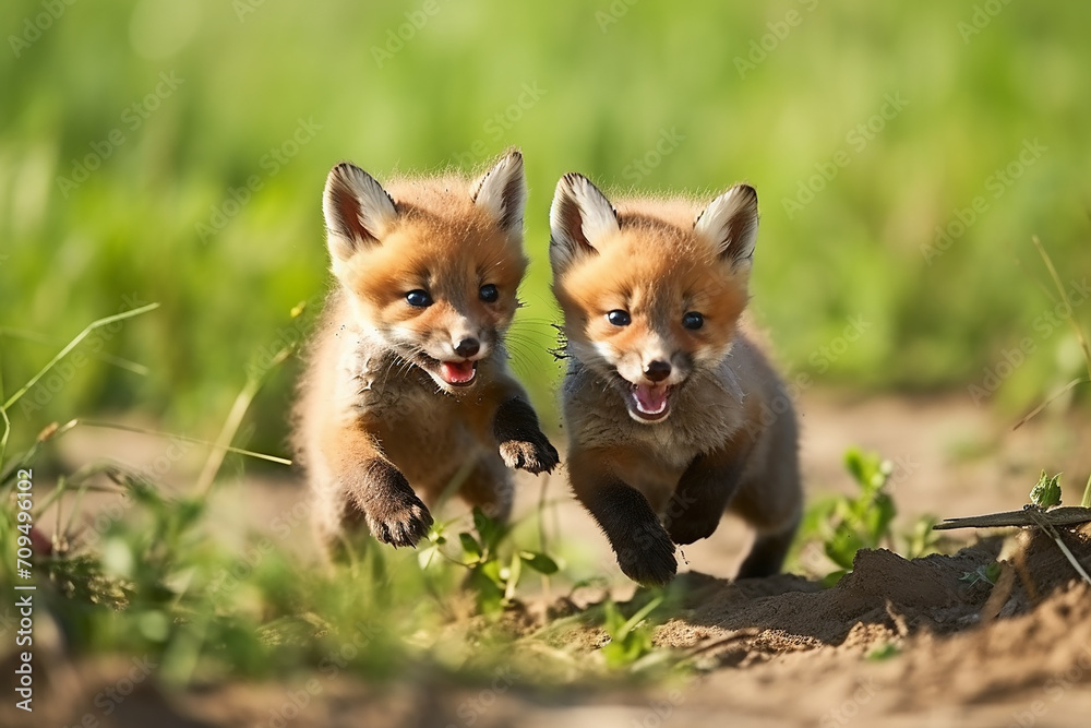 Obraz premium red fox vulpes