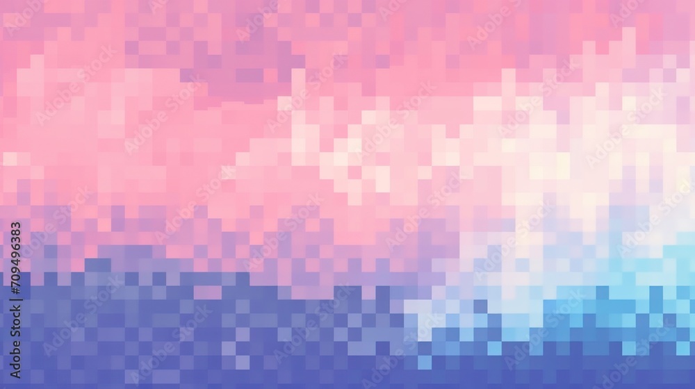 Background abstract a flat pixel, made with cotton candy colors.