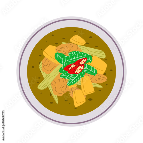 samlar kako soup traditional food cambodia made from green kroeung healthy fresh delicious meal
