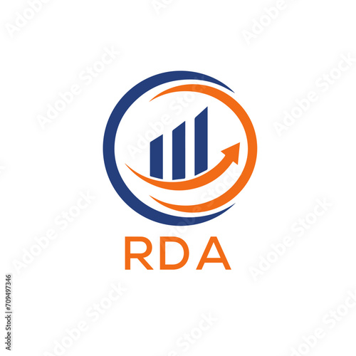 RDA Letter logo design template vector. RDA Business abstract connection vector logo. RDA icon circle logotype.
