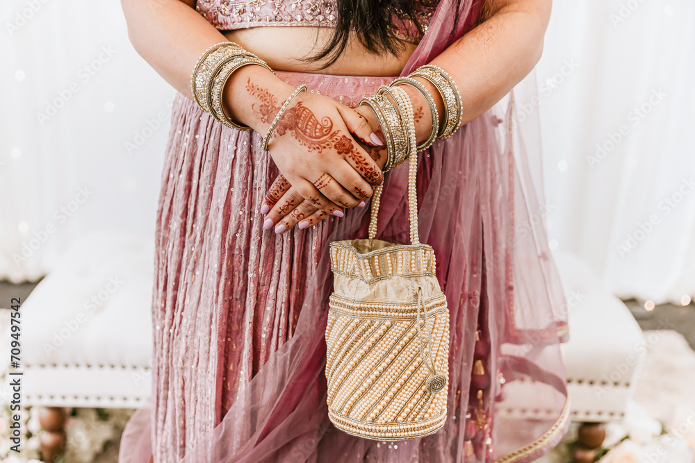 Indian bride's traditional wedding outfit