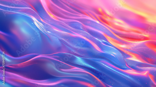 holographic neon waves abstract background.