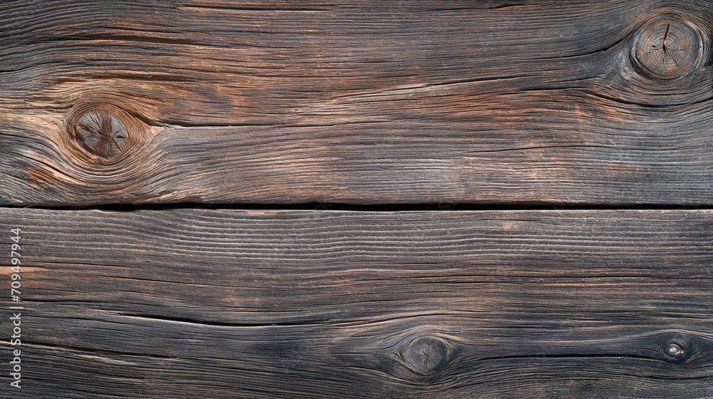 Naklejka premium surface of dark wood plank texture.