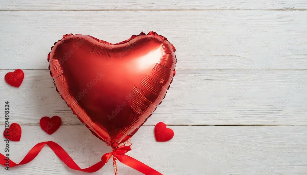 Balloon Affection: Valentine's Mockup on Blank Desktop