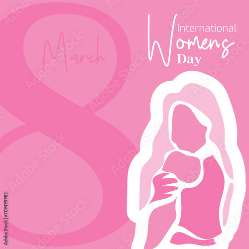 Vector flat design international womens day illustration