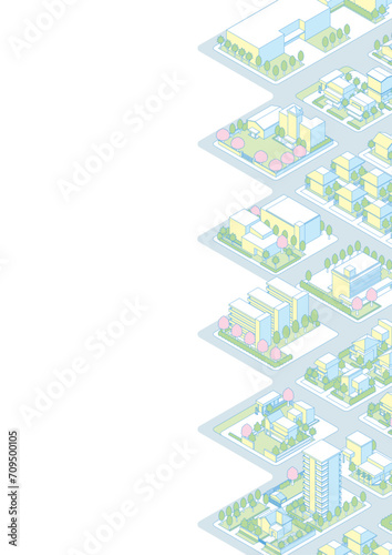 街並みの立体図. 都市の景観. 