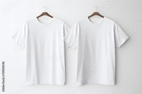 white t shirt isolated on white ai generative