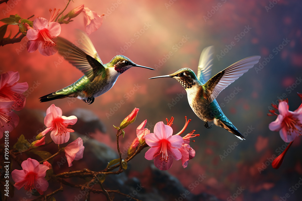 hummingbird and flower hummingbird and flower