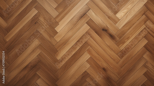 Herringbone parquet texture background. Wooden floor patterned surface. photo