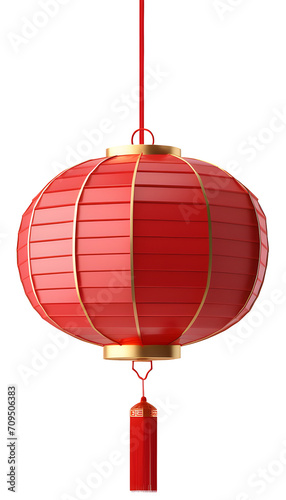 chinese red lantern on a white background