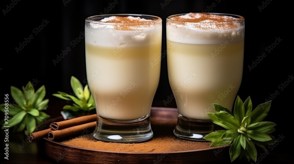 latte in glass latte in glass
