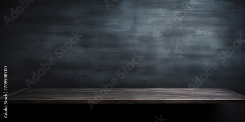 Blank table with dark background 