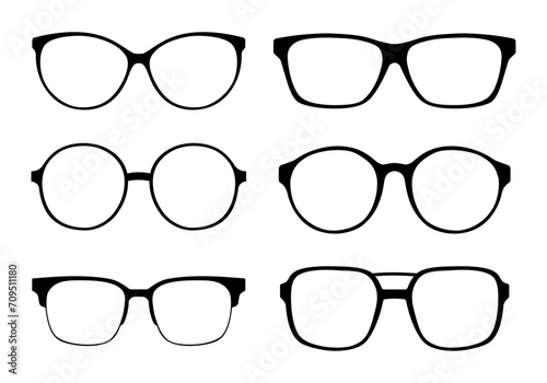Set of sunglasses vector