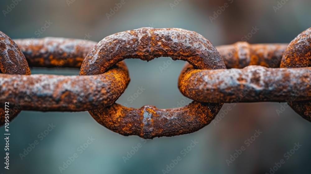 Rusty chain links with a gritty texture, the iron oxidized to a deep orange-brown. Rusty chain links with a gritty texture, the iron oxidized to a deep orange-brown.