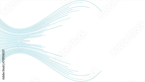 Blue minimal tech wavy lines abstract futuristic background