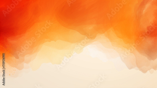 Abstract orange watercolor background.Hand painted watercolor. AI