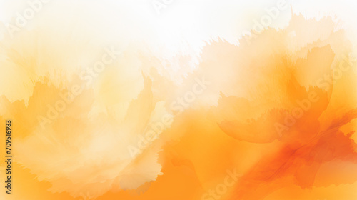 Abstract orange watercolor background.Hand painted watercolor. AI photo