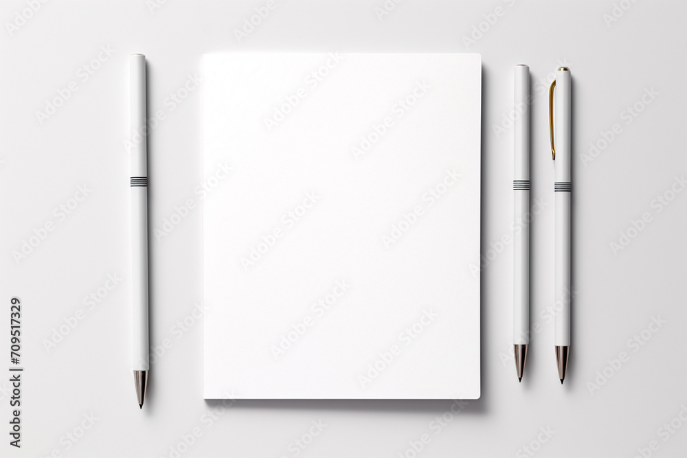 Blank Stationery Set Mockup created with Generative AI Blank Stationery Set Mockup created with Generative AI