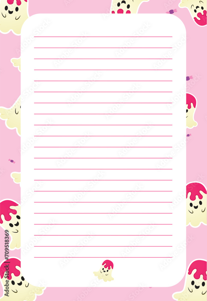 Vector illustration Pre-made stationary template for notes editable template Vector illustration Pre-made stationary template for notes editable template