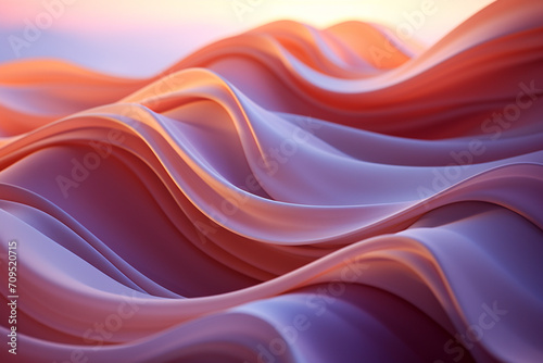 Layers of wavy lines and soft colors, symbolizing a state of calm and meditation.