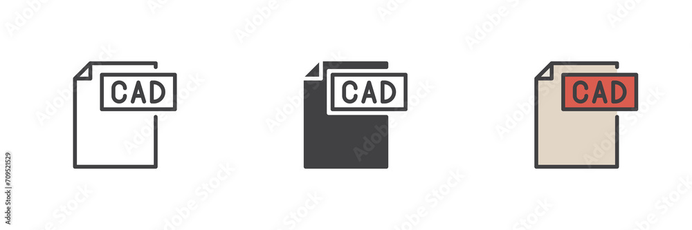 CAD file different style icon set CAD file different style icon set